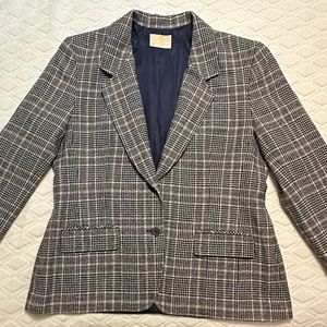 Vintage Pendleton Plaid Blazer 100% Virgin Wool